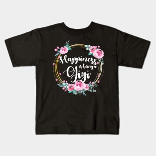 Happiness Is Being A Gigi Floral Kids T-Shirt